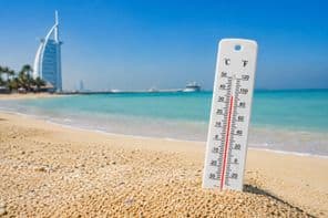 Dubai Partmenti Hőségjelzés
