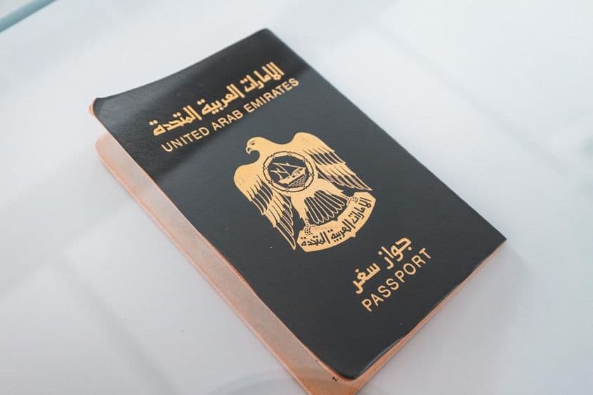 United Arab Emirates útlevél.