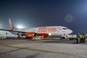 Felszállásra készül egy Air India Express repülőgép