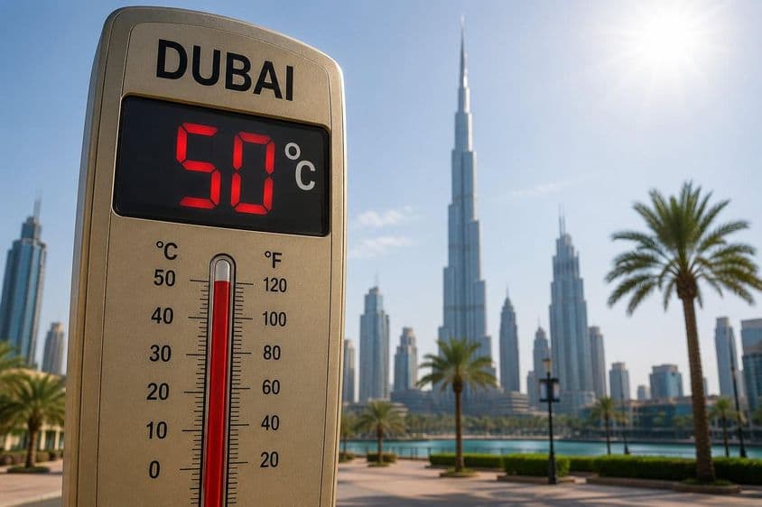 Dubai hősége ötven fokon